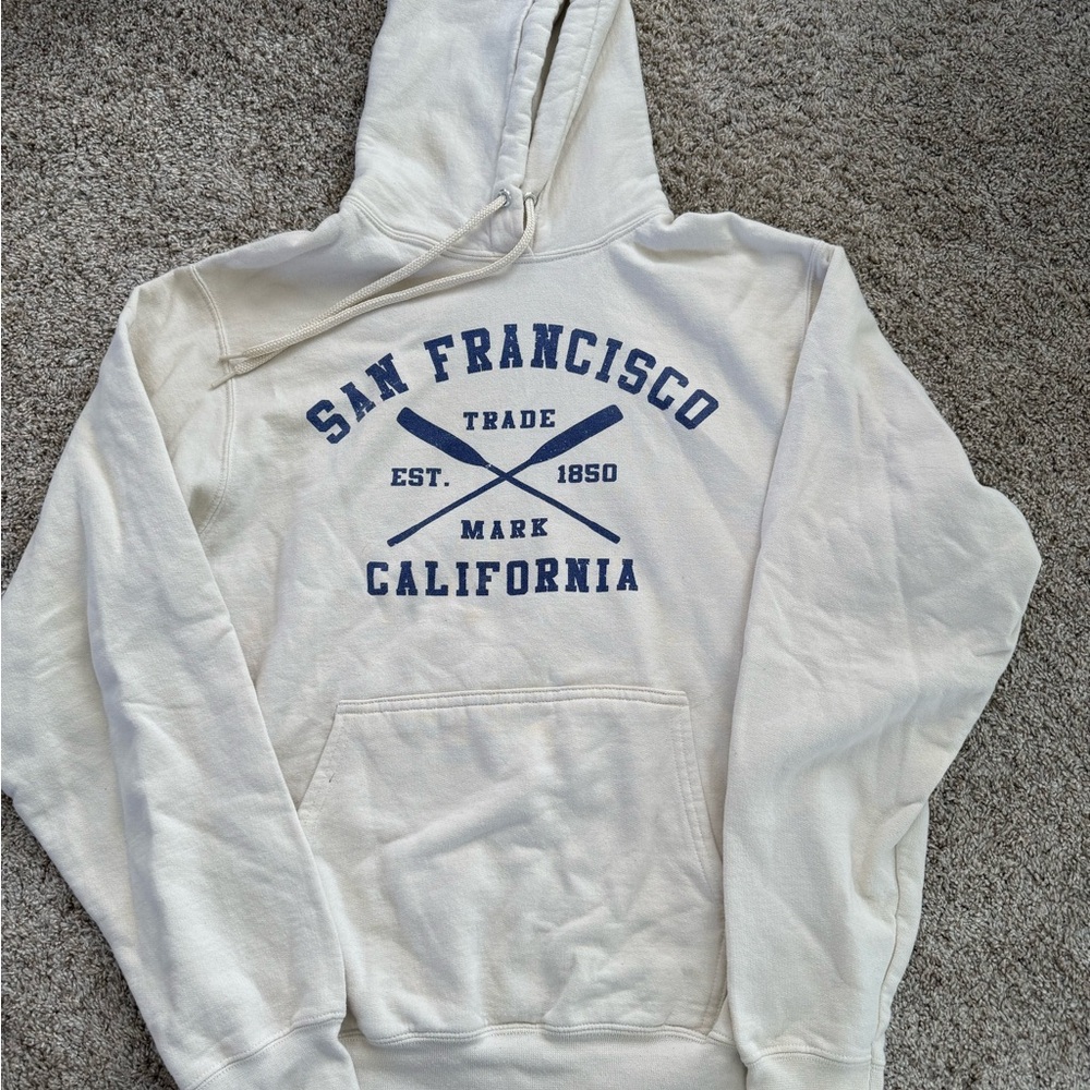 White San Francisco Graphic Hoodie